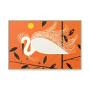 Snowy Egret Charley Harper Framed Giclee Print on Stretched Canvas-20