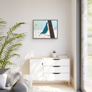 White-Breasted Nuthatch Charley Harper Giclee on Matte Stretched Canvas-60