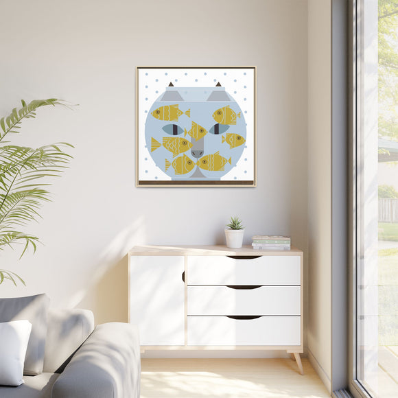 Fishful Thinking Edie Harper Framed Giclee Print on Stretched Canvas
