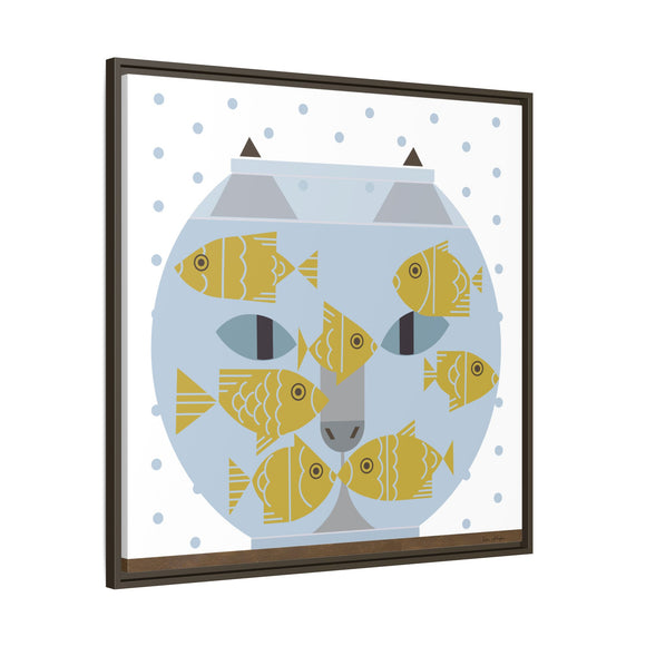 Fishful Thinking Edie Harper Framed Giclee Print on Stretched Canvas