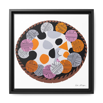 Kittens n' Knittens Edie Harper Framed Giclee Print on Stretched Canvas