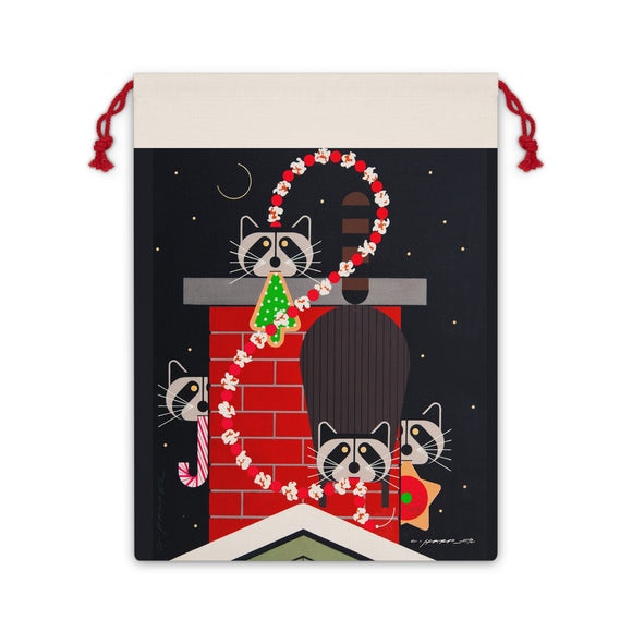CAM Charley Harper Christmas Caper Gift Bag  Mid Century Modern Minimalist Holiday Wildlife