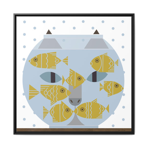 Fishful Thinking Edie Harper Framed Giclee Print on Stretched Canvas