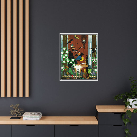 Charley Harper Sierra Range—National Park Service Commission 1990 Framed Giclee Wrapped Canvas Wall Art