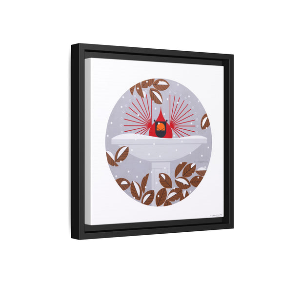B-r-r-r-r-rdbath Charley Harper Framed Giclee Print on Stretched Canvas