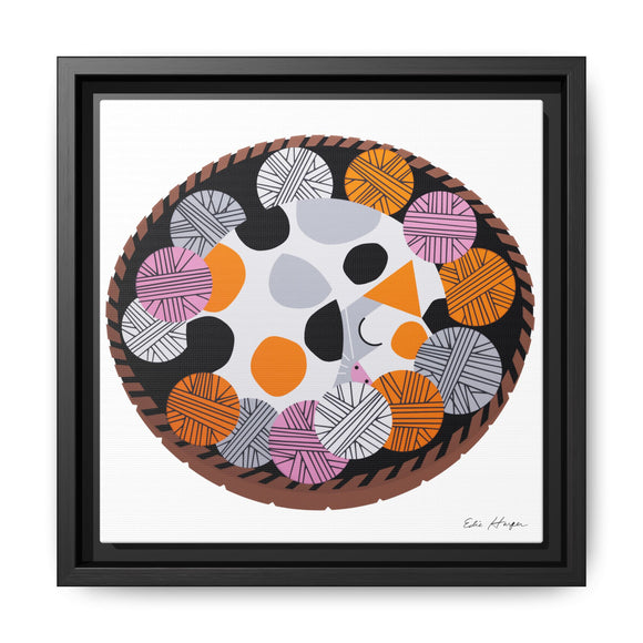 Kittens n' Knittens Edie Harper Framed Giclee Print on Stretched Canvas
