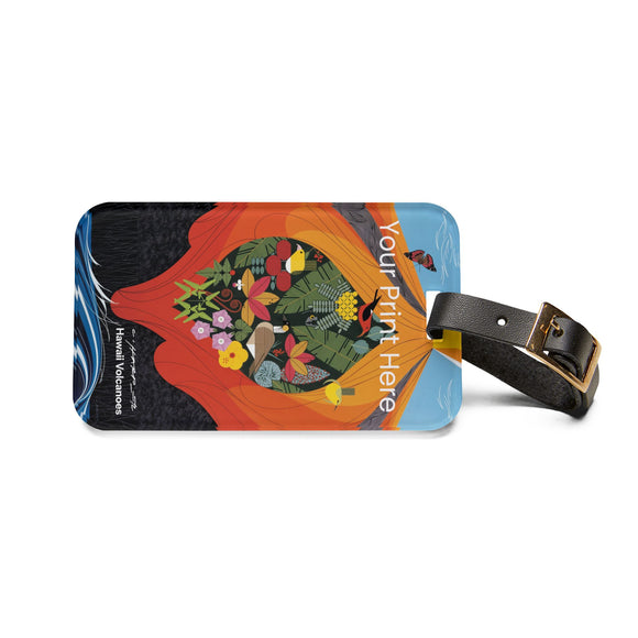 Charley Harper Hawaii Volcanoes National Parks Luggage Tag  1986