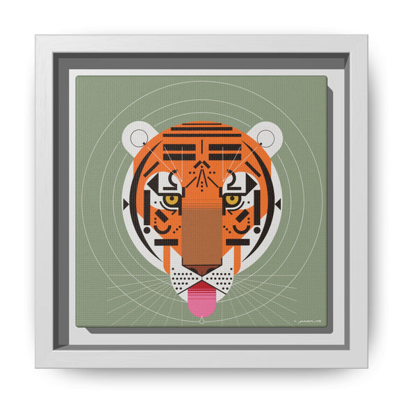 Cool Carnivore Charley Harper Giclee Framed Stretched On Canvas Print