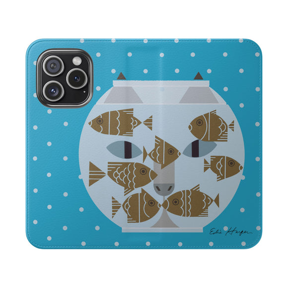 Edie Harper Fishful Thinking Phone Folio Iphone and Galaxy