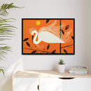 Snowy Egret Charley Harper Framed Giclee Print on Stretched Canvas-25