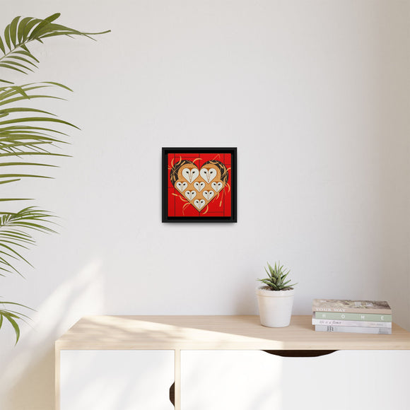 Vowlentine Charley Harper Framed Giclee Print on Stretched Canvas