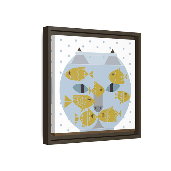 Fishful Thinking Edie Harper Framed Giclee Print on Stretched Canvas