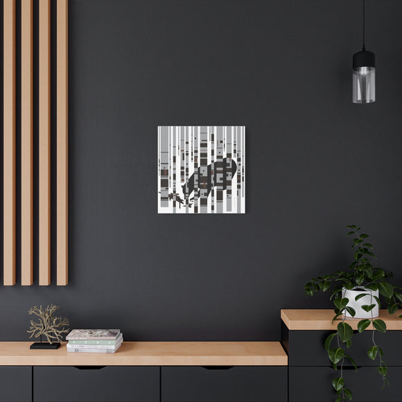 Bear in the Birches Charley Harper Giclee on Stretched Canvas