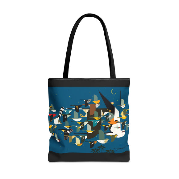 Charley Harper Missing Migrant Tote Bag Art, Birdwatcher Gift, Eco-Friendly Grocery Bag, Nature Lover,