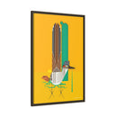 Tall Tail Charley Harper  Framed Giclee on Stretched Canvas Wall Art Southwest Mid-Century Modern Art-50
