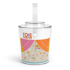 Edie Harper Sandpeeper Acrylic Ice Bucket with Tongs - 0