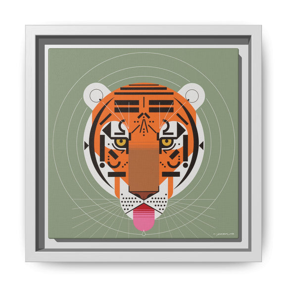 Cool Carnivore Charley Harper Giclee Framed Stretched On Canvas Print
