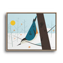 White-Breasted Nuthatch Charley Harper Giclee on Matte Stretched Canvas-16