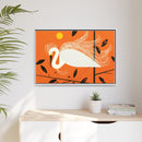 Snowy Egret Charley Harper Framed Giclee Print on Stretched Canvas-34