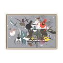 Winter Charley Harper Framed Giclee Print Stretched On Canvas-13