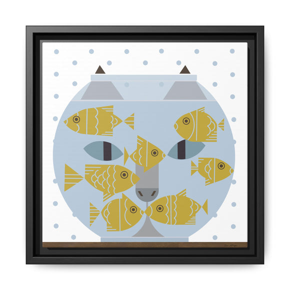 Fishful Thinking Edie Harper Framed Giclee Print on Stretched Canvas