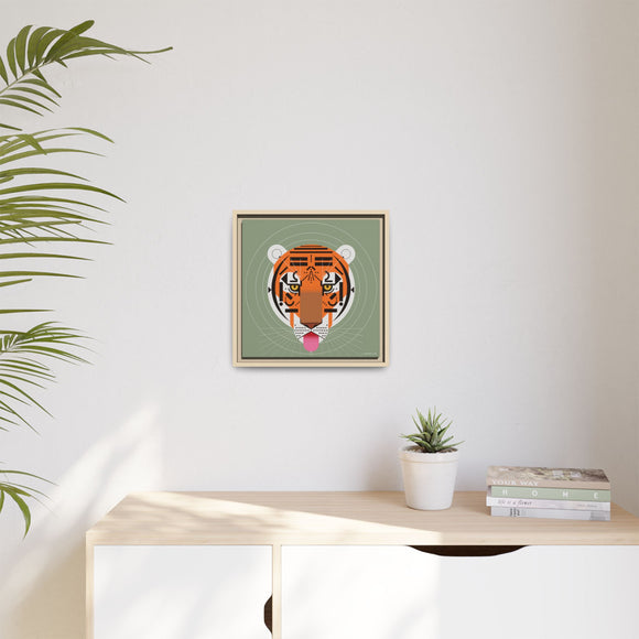Cool Carnivore Charley Harper Giclee Framed Stretched On Canvas Print