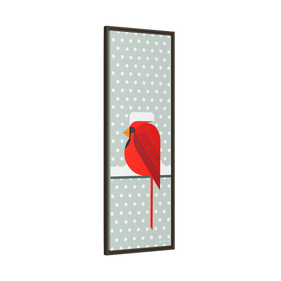 Cool Cardinal Charley Harper Framed Giclee Print Stretched On Canvas