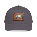 Everglades Mid Profile Baseball Cap with Leather Patch (Rectangle)-1