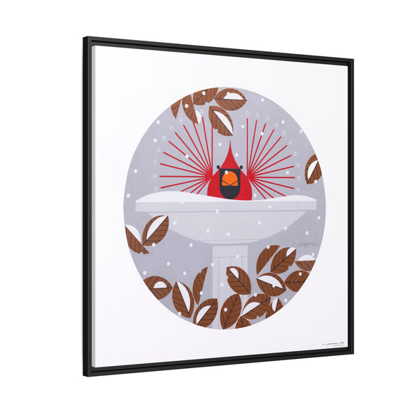 B-r-r-r-r-rdbath Charley Harper Framed Giclee Print on Stretched Canvas