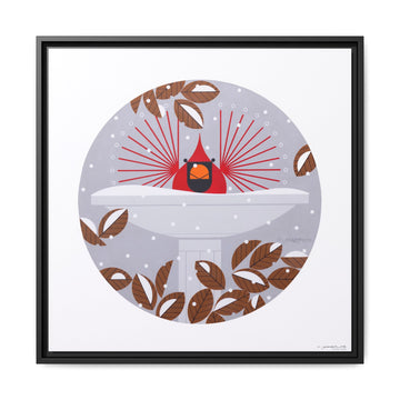 B-r-r-r-r-rdbath Charley Harper Framed Giclee Print on Stretched Canvas - 0
