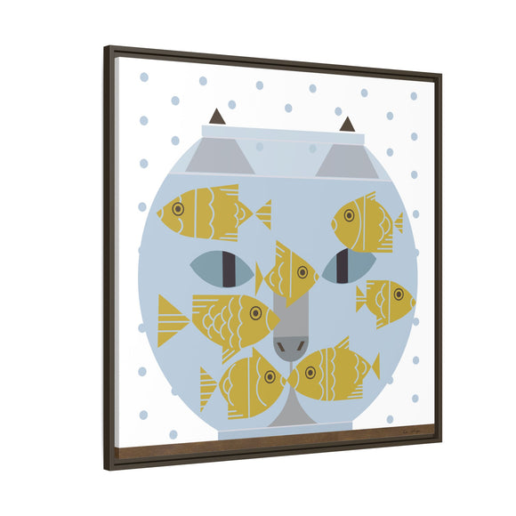 Fishful Thinking Edie Harper Framed Giclee Print on Stretched Canvas