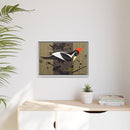 Ivory Billed Woodpecker Charley Harper Framed Giclee Print on Stretched on Canvas-59