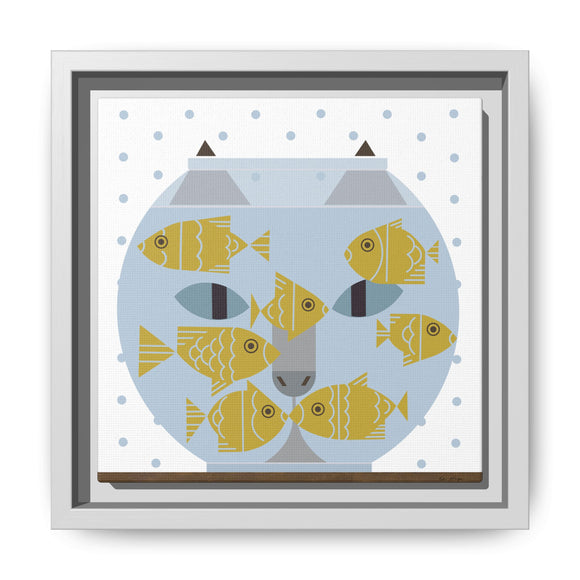 Fishful Thinking Edie Harper Framed Giclee Print on Stretched Canvas