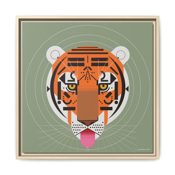 Cool Carnivore Charley Harper Giclee Framed Stretched On Canvas Print