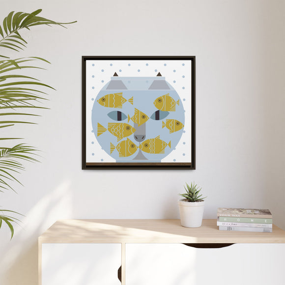 Fishful Thinking Edie Harper Framed Giclee Print on Stretched Canvas