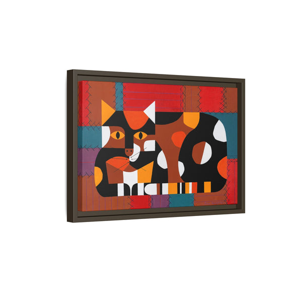 Edie Harper Crazy Cat Crazy Quilt Framed Giclee On Stretched Canvas Print