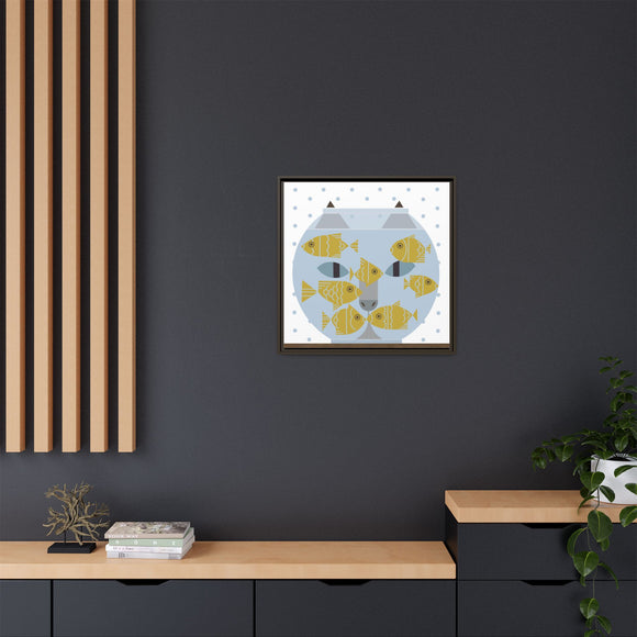Fishful Thinking Edie Harper Framed Giclee Print on Stretched Canvas