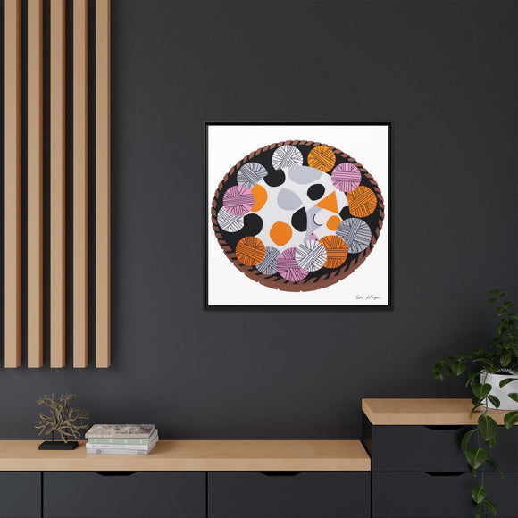 Kittens n' Knittens Edie Harper Framed Giclee Print on Stretched Canvas