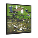 Charley Harper Florida Everglades Wall Art – Mid-Century Modern Geometric Bird Canvas with Minimal Wildlife Accents-26