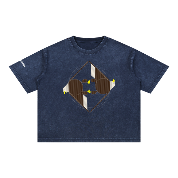 Eagles In Nuptial Flight Mineral Wash Boxy Cotton T-Shirt