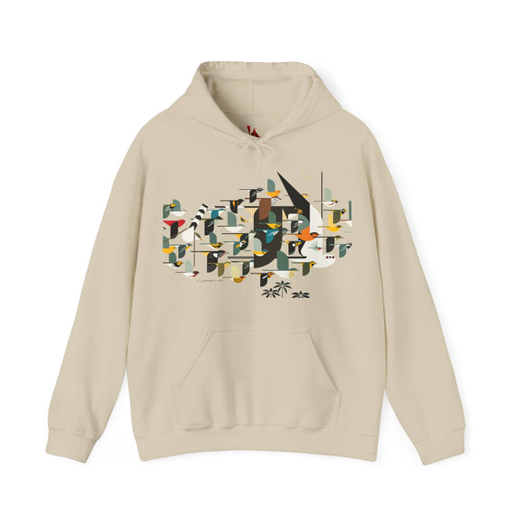 Charley Harper Mystery Of The Missing Migrants Unisex Heavy Blend™ Hooded Sweatshirt