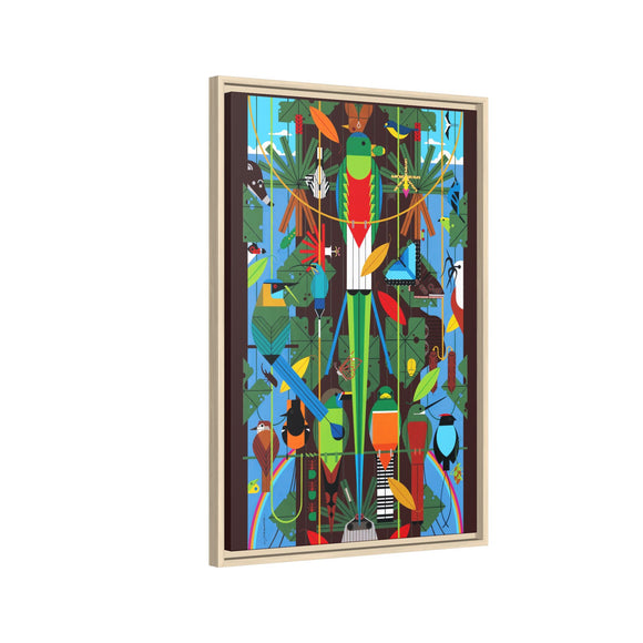 Monteverde Charley Harper Framed Giclee Print Stretched On Canvas