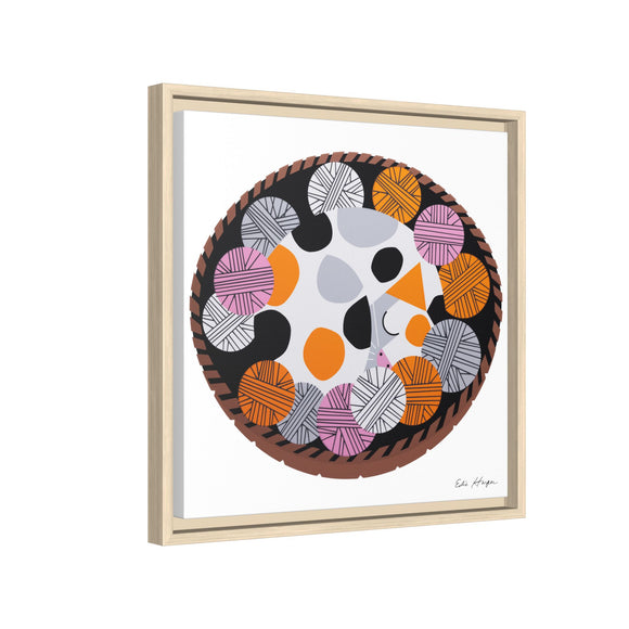 Kittens n' Knittens Edie Harper Framed Giclee Print on Stretched Canvas