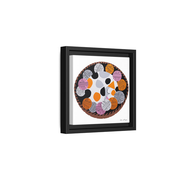 Kittens n' Knittens Edie Harper Framed Giclee Print on Stretched Canvas