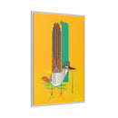 Tall Tail Charley Harper  Framed Giclee on Stretched Canvas Wall Art Southwest Mid-Century Modern Art-35