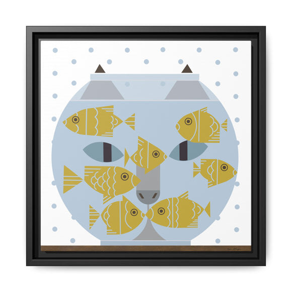 Fishful Thinking Edie Harper Framed Giclee Print on Stretched Canvas
