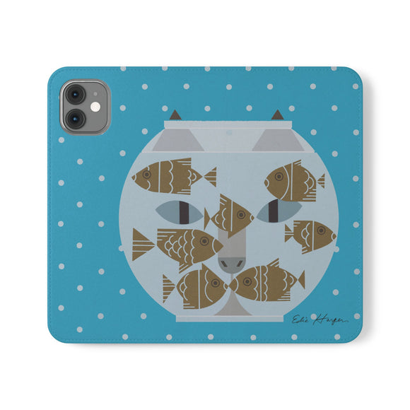 Edie Harper Fishful Thinking Phone Folio Iphone and Galaxy