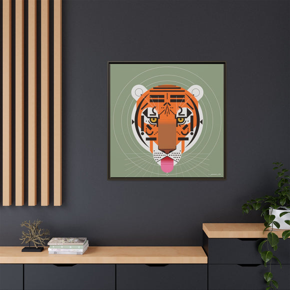 Cool Carnivore Charley Harper Giclee Framed Stretched On Canvas Print
