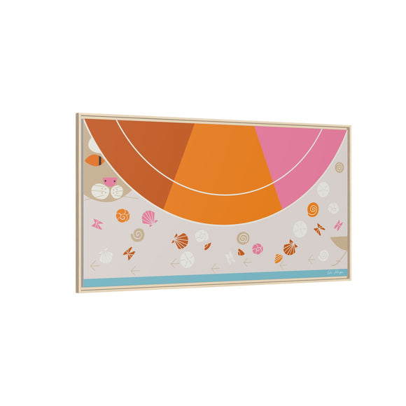 Sand Peeper Edie Harper Framed Giclee Print Stretched On Canvas