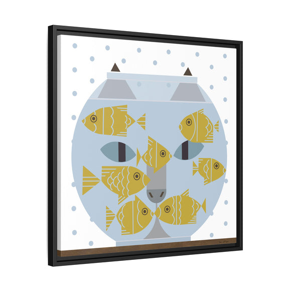 Fishful Thinking Edie Harper Framed Giclee Print on Stretched Canvas